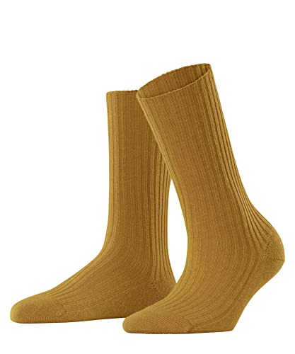 FALKE Damen Socken Cosy Wool Boot W So Wolle Kaschmir einfarbig 1 Paar, Gelb Amber 1851-O, 35-38 von FALKE