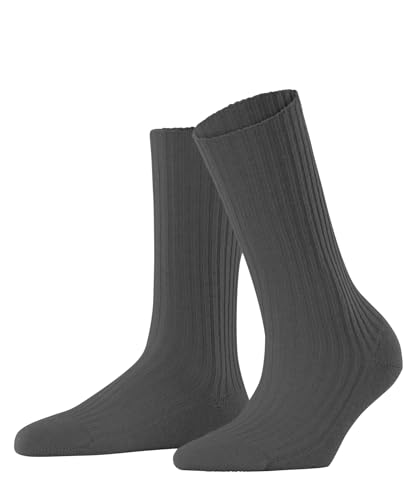 FALKE Damen Cosy Wool Boot W So Wolle Kaschmir einfarbig Socken, Grau Flanell 3210, 39-42 von FALKE