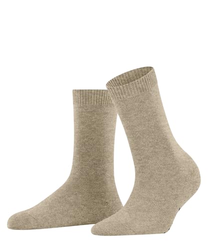 FALKE Damen Socken Cosy Wool W So Wolle Kaschmir einfarbig 1 Paar, Beige Melange 4091, 39-42 von FALKE