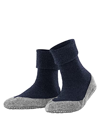 FALKE Damen Stoppersocken Cosyshoe W Hp Wolle rutschhemmende Noppen 1 Paar, Blau Marine Melange 6794, 39/40 EU von FALKE