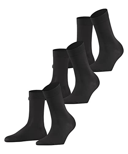 FALKE Damen Socken Cotton Touch 3-Pack W SO Baumwolle einfarbig 3 Paar, Grau (Anthracite 3529), 35-38 von FALKE