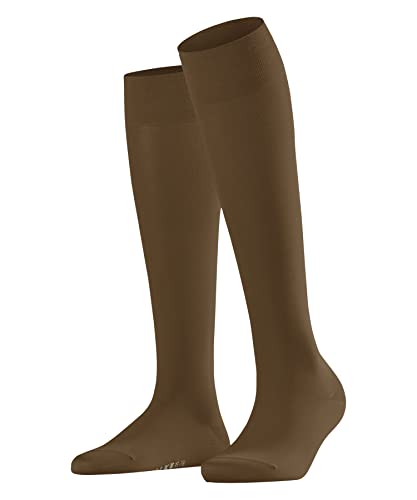 FALKE Damen Kniestrümpfe Cotton Touch W KH Baumwolle lang einfarbig 1 Paar, Braun (Tawny 5124), 35-38 von FALKE