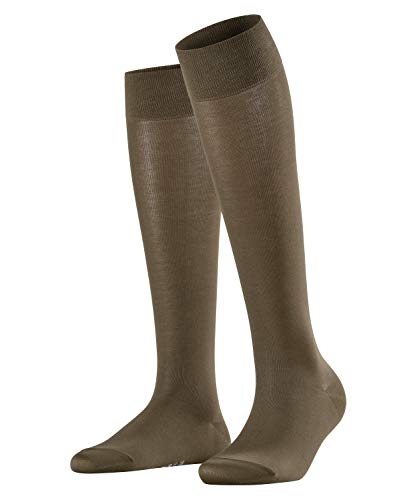 FALKE Damen Kniestrümpfe Cotton Touch W KH Baumwolle lang einfarbig 1 Paar, Grün (Military 7826), 35-38 von FALKE