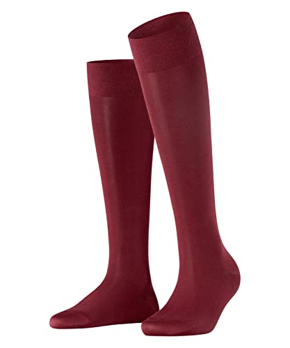 FALKE Damen Kniestrümpfe Cotton Touch W KH Baumwolle lang einfarbig 1 Paar, Rot (Barolo 8596), 39-42 von FALKE