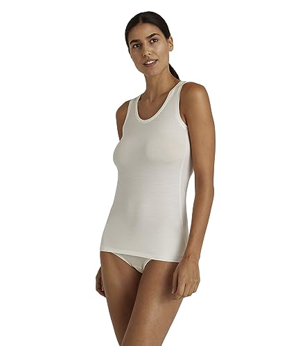 FALKE Damen Unterwäsche Daily ClimaWool Top W S/l Sh Wolle Lyocell schnelltrocknend 1 Stück, Weiß Off-White 2040, M von FALKE