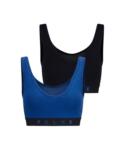 FALKE Damen Bustier Daily Comfort Multipack W Bu Baumwolle atmungsaktiv 2 Stück, Blau Navy Blue Mix 0010, M von FALKE