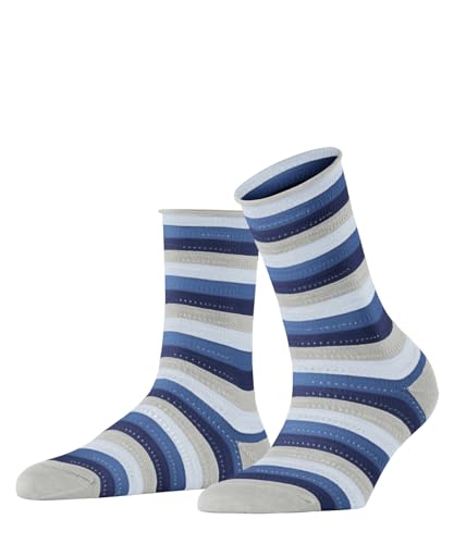 FALKE Damen Socken Dopamine Stripe W So Lyocell gemustert 1 Paar, Grau Arctic Grey 3173, 35-38 von FALKE