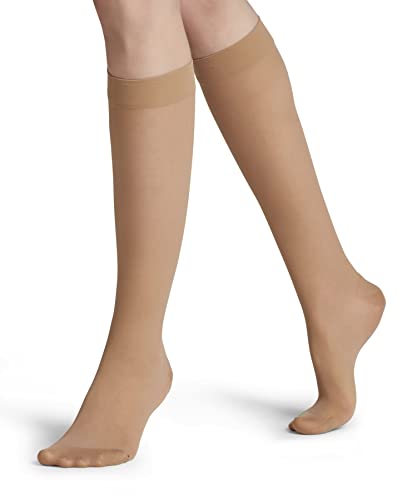 FALKE Damen Kniestrümpfe Energize 30 DEN W Kh transparent mit Kompression 1 Paar, Hautfarben Cocoon 4059, 41-42 von FALKE