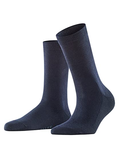 FALKE Damen Socken Family W SO nachhaltige biologische Baumwolle einfarbig 1 Paar, Blau (Dark Navy 6379) neu - umweltfreundlich, 35-38 von FALKE