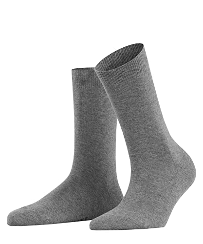 FALKE Damen Socken Family W So nachhaltige Baumwolle einfarbig 1 Paar, Grau Greymix 3399, 35-38 von FALKE