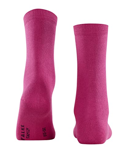FALKE Damen Socken Family W SO nachhaltige biologische Baumwolle einfarbig 1 Paar, Rot (Berry 8390) neu - umweltfreundlich, 35-38 von FALKE