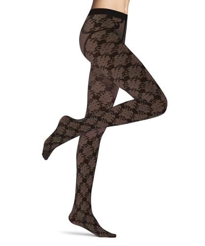 FALKE Damen Strumpfhose Floral Shower 20 DEN W Ti transparent gemustert 1 Stück, Schwarz Black 3009, S-M von FALKE