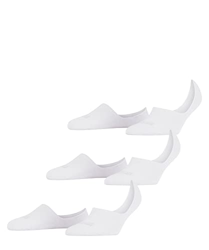 FALKE Damen Füßlinge Invisible Step High Cut Multipack W In Baumwolle unsichtbar einfarbig 3 Paar, Weiß White 2000, 39-40 von FALKE