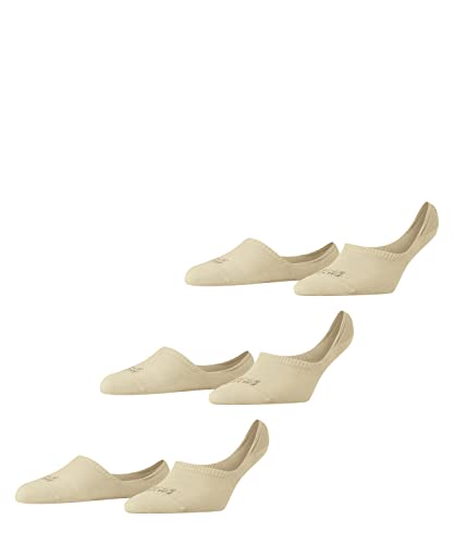 FALKE Damen Füßlinge Step High Cut 3-Pack W IN Baumwolle unsichtbar einfarbig 3 Paar, Beige (Cream 4011), 39-40 von FALKE