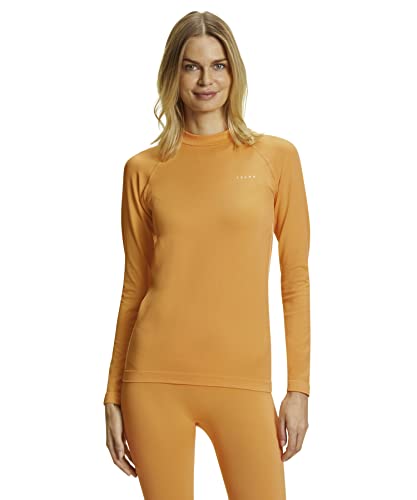 FALKE Damen Funktionsshirt Maximum Warm Trend, Funktionsmaterial, 1 Stück, Orange (Orangette 8155), XL von FALKE