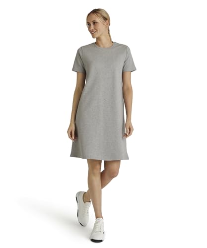 FALKE Damen Kleid Basic Light Sweat Dress W Dr Baumwolle weich bequem lässig komfortable Passform 1 Stück, Grau Grey-Heather 3757, M von FALKE