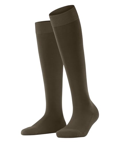 FALKE Damen Kniestrümpfe ClimaWool W Kh Wolle Lyocell lang einfarbig 1 Paar, Braun Shitake 5182, 41-42 von FALKE