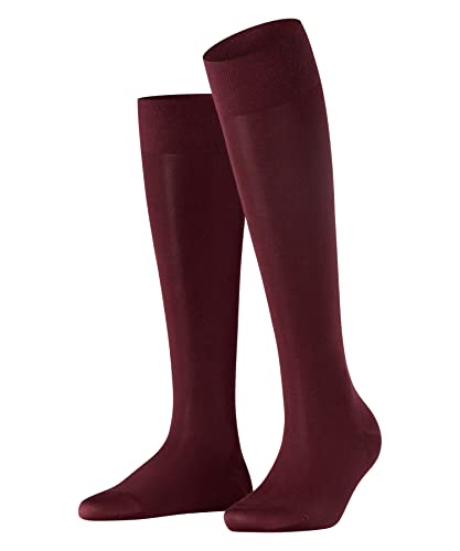 FALKE Damen Kniestrümpfe Cotton Touch W Kh Baumwolle lang einfarbig 1 Paar, Rot Barolo 8596, 35-38 von FALKE