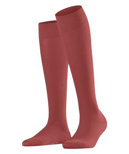 FALKE Damen Kniestrümpfe Cotton Touch W KH Baumwolle lang einfarbig 1 Paar, Rot (Lobster 8862) neu - umweltfreundlich, 35-38 von FALKE