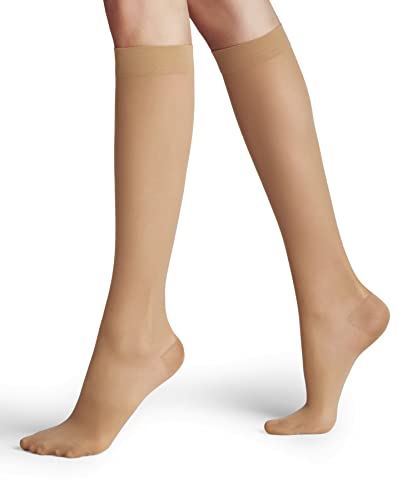 FALKE Damen Kniestrümpfe Energize 30 DEN W Kh transparent mit Kompression 1 Paar, Hautfarben Powder 4069, 37-38 von FALKE