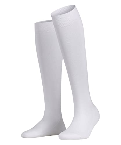 FALKE Damen Kniestrümpfe Family W Kh nachhaltige Baumwolle lang einfarbig 1 Paar, Weiß White 2009, 35-38 von FALKE