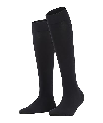 FALKE Damen Kniestrümpfe Fine Softness 50 DEN W Kh halb-blickdicht lang einfarbig 1 Paar, Schwarz Black 3000, 39-42 von FALKE