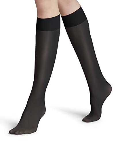 FALKE Damen Kniestrümpfe Matt Deluxe 20 DEN W Kh transparent einfarbig 1 Paar, Grau Graphite 3146, 39-42 von FALKE