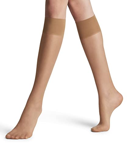 FALKE Damen Kniestrümpfe Pure Matt 20 DEN W KH Transparent einfarbig 1 Paar, Beige (Sun 4299), 39-42 von ESPRIT