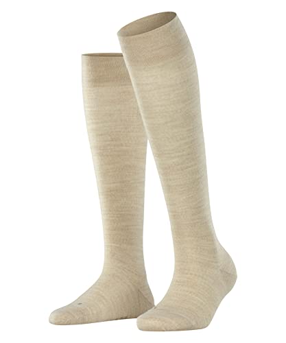 FALKE Damen Kniestrümpfe Sensitive Berlin, Wolle, 1 Paar, Beige (Linn Melange 4549), 39-42 von FALKE