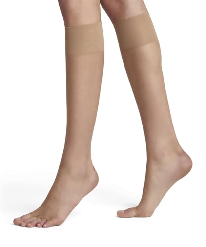 FALKE Damen Kniestrümpfe Shelina Toeless 12 DEN W Kh ultra-transparent einfarbig 1 Paar, Hautfarben Brasil 4679, 39-42 von FALKE