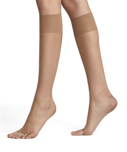 FALKE Damen Kniestrümpfe Shelina Toeless 12 DEN W Kh ultra-transparent einfarbig 1 Paar, Hautfarben Sun 4299, 35-38 von FALKE