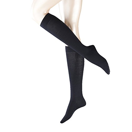 FALKE Damen Kniestrümpfe Softmerino 2er Pack, Größe:35/36;Farbe:Dark Navy (6379) von FALKE