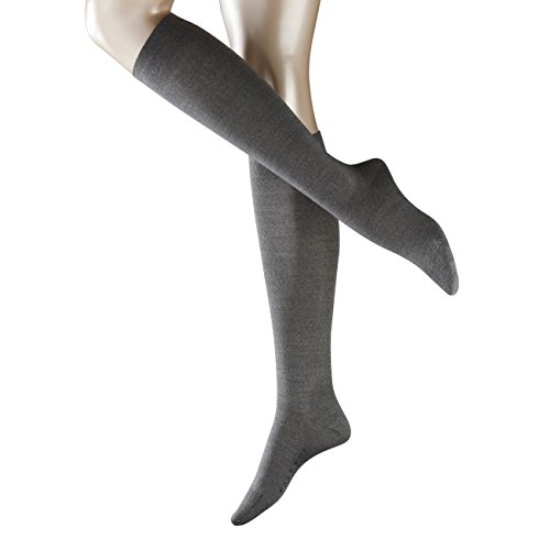 FALKE Damen Kniestrümpfe Softmerino 2er Pack, Größe:39/40;Farbe:Light Grey Melange (3830) von FALKE