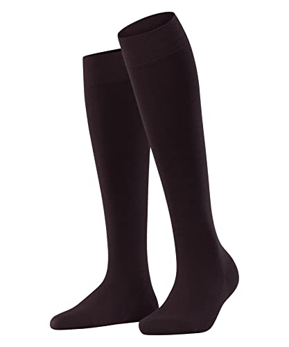 FALKE Damen Kniestrümpfe Softmerino W Kh Wolle Baumwolle lang einfarbig 1 Paar, Rot Barolo 8596, 37-38 von FALKE