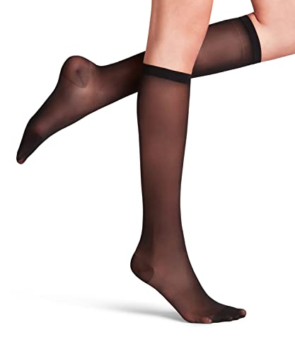 FALKE Damen Kniestrümpfe Vitalize 20 DEN W KH transparent mit Kompression 1 Paar, Schwarz (Black 3009), 35-38 von FALKE