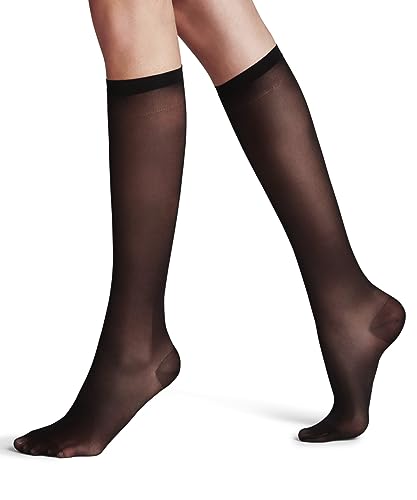FALKE Damen Kniestrümpfe Vitalize 20 DEN W Kh transparent mit Kompression 1 Paar, Schwarz Black 3009, 39-42 von FALKE