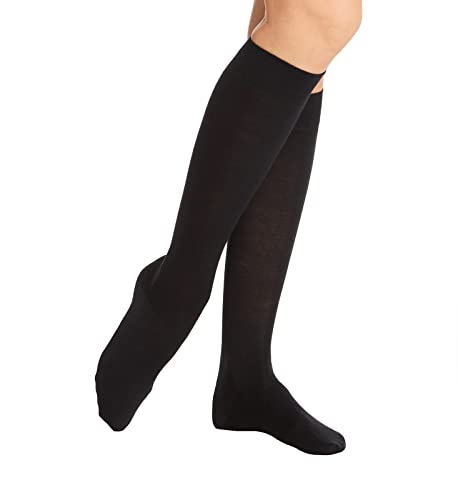 FALKE Damen Kniestrümpfe Softmerino W KH Wolle lang einfarbig 1 Paar, Schwarz (Black 3009), 39-40 von FALKE