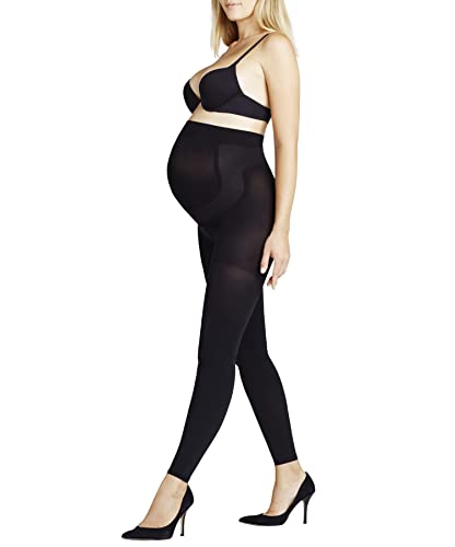 FALKE Damen Leggings 9 Months 80 DEN W LE blickdicht Schwangerschaft 1 Stück, Schwarz (Black 3009), S-M von FALKE