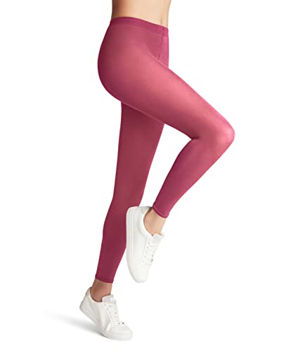 FALKE Damen Leggings Cotton Touch W LE Baumwolle einfarbig 1 Stück, Rosa (Hot Coral 8025), S-M von FALKE