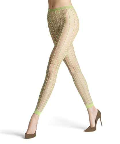 FALKE Damen Leggings Paradise Net W Le transparent Gemustert 1 Stück, Grün Lemon 7498, M-L von FALKE