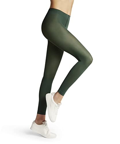 FALKE Damen Leggings Pure Matt 50 DEN W LE halb-blickdicht einfarbig 1 Stück, Grün (Hunter Green 7441) neu - umweltfreundlich, S von FALKE