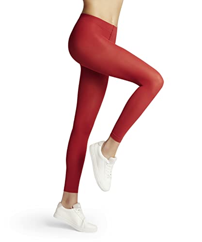 FALKE Damen Leggings Pure Matt 50 DEN W LE halb-blickdicht einfarbig 1 Stück, Rot (Scarlet 8228) neu - umweltfreundlich, S-M von FALKE