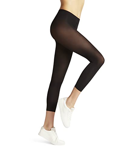 FALKE Damen Leggings Pure Matt 50 DEN Capri W Le halb-blickdicht einfarbig 1 Stück, Schwarz Black 3009, S von FALKE