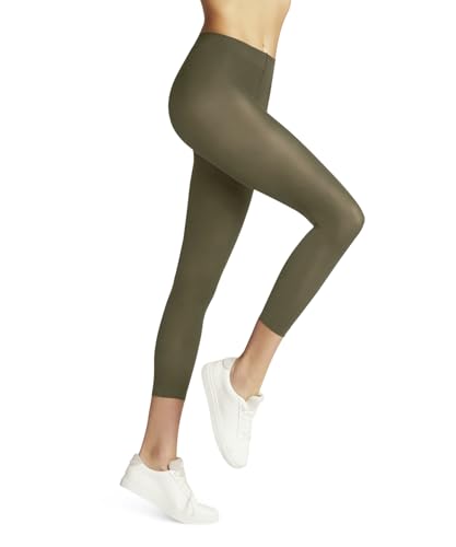 FALKE Damen Leggings Pure Matt 50 DEN Capri W Le halb-Blickdicht einfarbig 1 Stück, Grün Crocodile 7503, S von FALKE