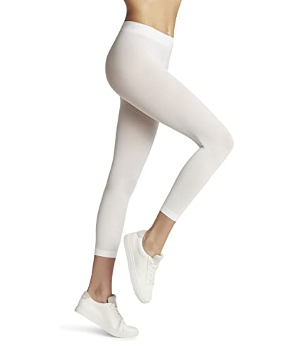 FALKE Damen Leggings Pure Matt 50 DEN Capri W Le halb-blickdicht einfarbig 1 Stück, Weiß White 2209, L von FALKE