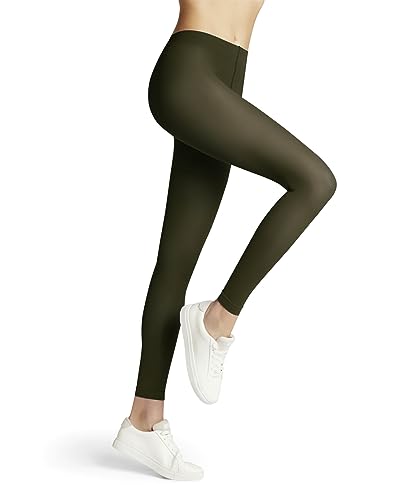 FALKE Damen Leggings Pure Matt 50 DEN W LE halb-blickdicht einfarbig 1 Stück, Grün (Artichoke 7436) neu - umweltfreundlich, S-M von ESPRIT