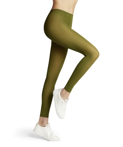 FALKE Damen Leggings Pure Matt 50 DEN W Le halb-blickdicht einfarbig 1 Stück, Grün Vegetal 7471, S von FALKE