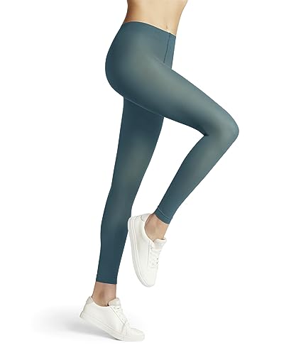 FALKE Damen Leggings Pure Matt 50 DEN W LE halb-blickdicht einfarbig 1 Stück, Blau (Peacock 6385) neu - umweltfreundlich, M von ESPRIT