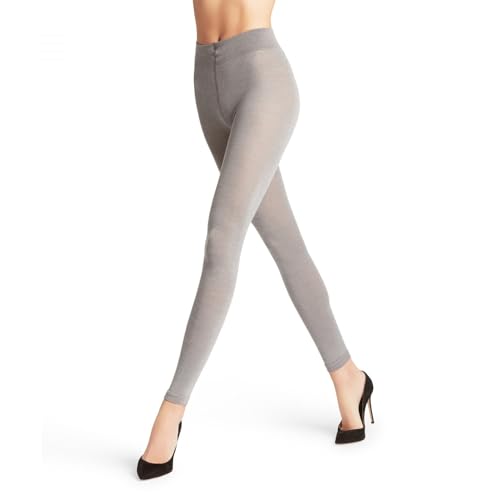 FALKE Damen Leggings Softmerino W LE Wolle einfarbig 1 Stück, Grau (Light Grey Melange 3830), 40-42 von FALKE