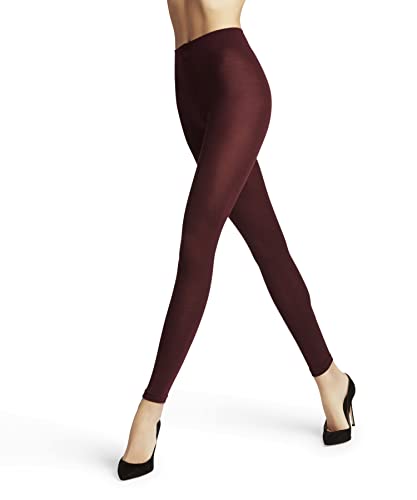 FALKE Damen Leggings Softmerino W Le Wolle Baumwolle einfarbig 1 Stück, Rot Barolo 8596, 44-46 von FALKE